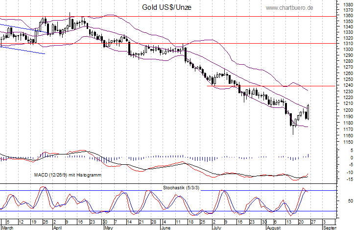 kurzfristiger Gold Chart